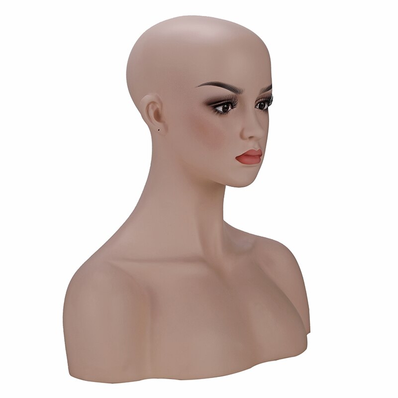 Buste de tête de Mannequin femme en fibre de verre pour l'affichage de perruque