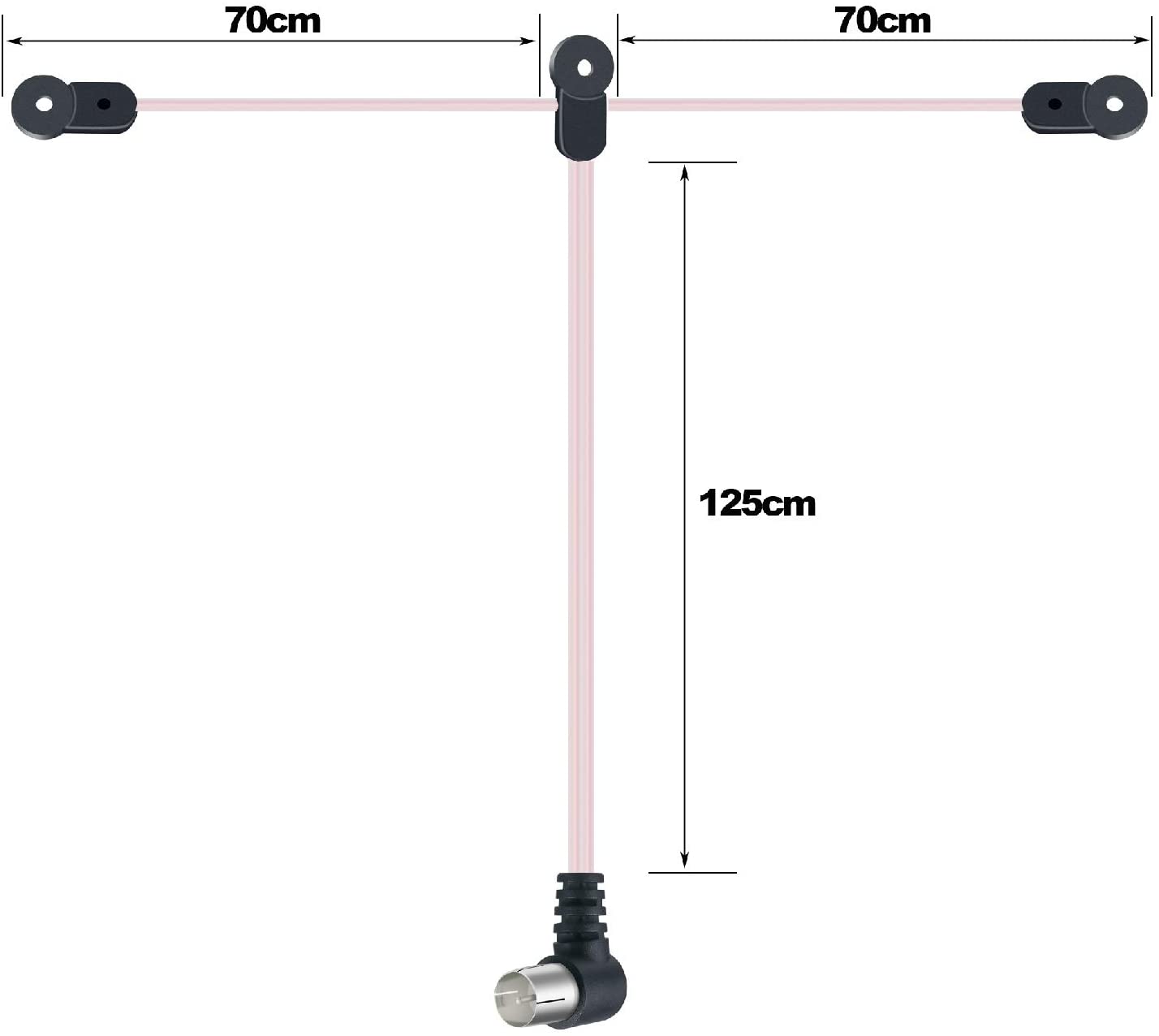 Flex F type 75 Ohm FM Dipole Radio Antenna with different adapters for Top Radio Stereo Receiver HiFi AV Mini System Stereo Kit