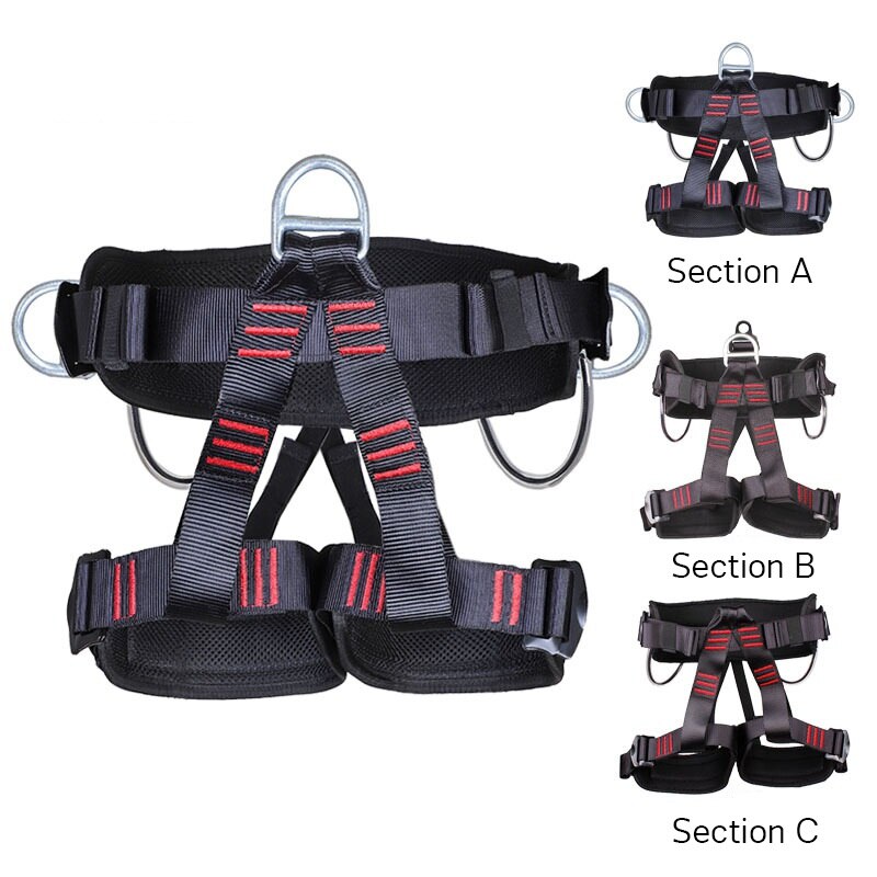 Working Aloft Thickness Climbing Rock Harness Adjustable Half Body Protection Belt Climbing Harness Waistband