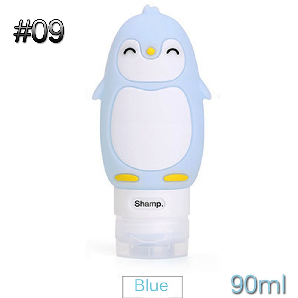 60/80/90 Ml Food-Grade Siliconen Flessen Makeup Shampoo Douchegel Lotion Sub-Bottelen Buis leuke Reizen Squeeze Lege Fles