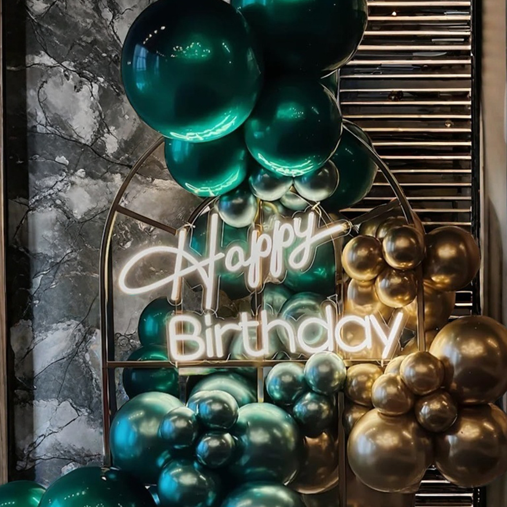 44 st ljusgröna ballonger i blandade färger, lämpliga för födelsedagar, bröllop, fester, examensceremonier och dekorationer till st. patrick's day.