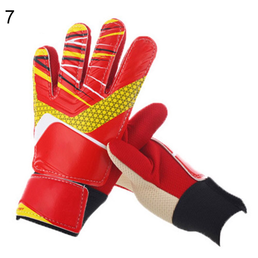 Kinder Kinder Anti-slip Fußball Fußball Training Torwart Schutz Handschuhe Fußball Fußball Torwart Schutz Handschuhe: Red 7