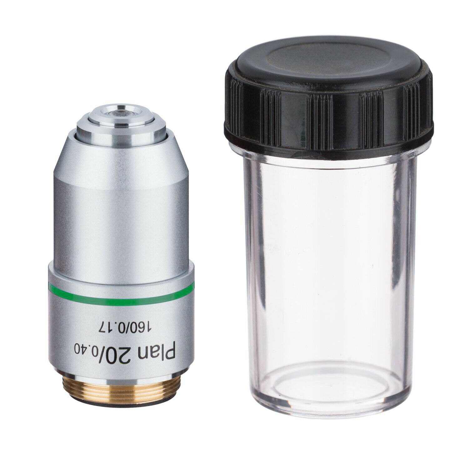 Biological Microscope Plan Objective Lens 4X 10X 20X 40X 60X 100X RMS Thread 160/0.17 195mm
