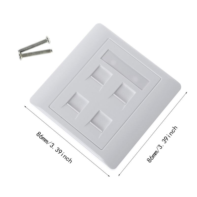 Nuovo Tipo 86 Bianco Faceplate Presa A Piastra A Muro Doppia Porta di Rete LAN Telefono Pannello RJ45 Spina