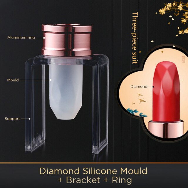 Stampo per rossetto fai-da-te kit di bellezza artigianato strumenti stampo per rossetto di alta qualità stampo per rossetto in silicone nuovo stampo in silicone: Diamond