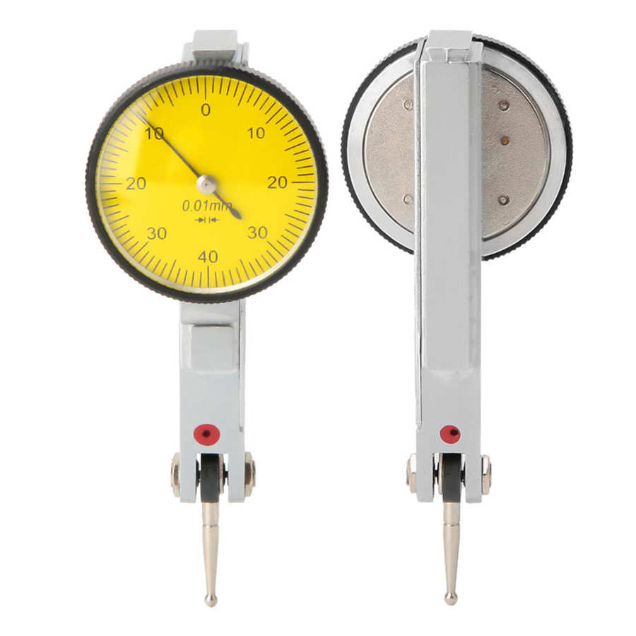 Urskive 0-0.8mm magnetiske svalehaleskinner urskive test indikator 0.01mm urskive skala måler måleværktøj reloj comparador.