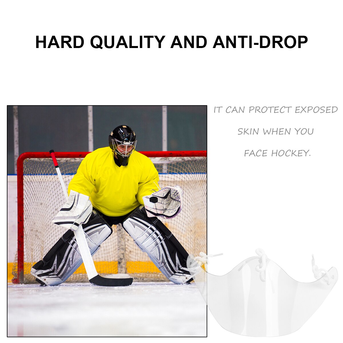 1Pc Hockey Protective Gear Clear Protection Equipment Hockey Goalie Neck Guard for Men Adults