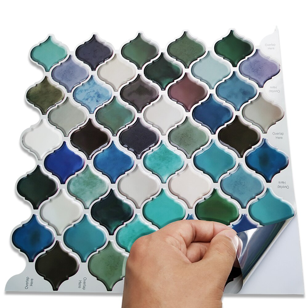 Selvklæbende mosaik backsplash gør-det-selv køkken badeværelse boligindretning vinyl peel and stick vægfliser