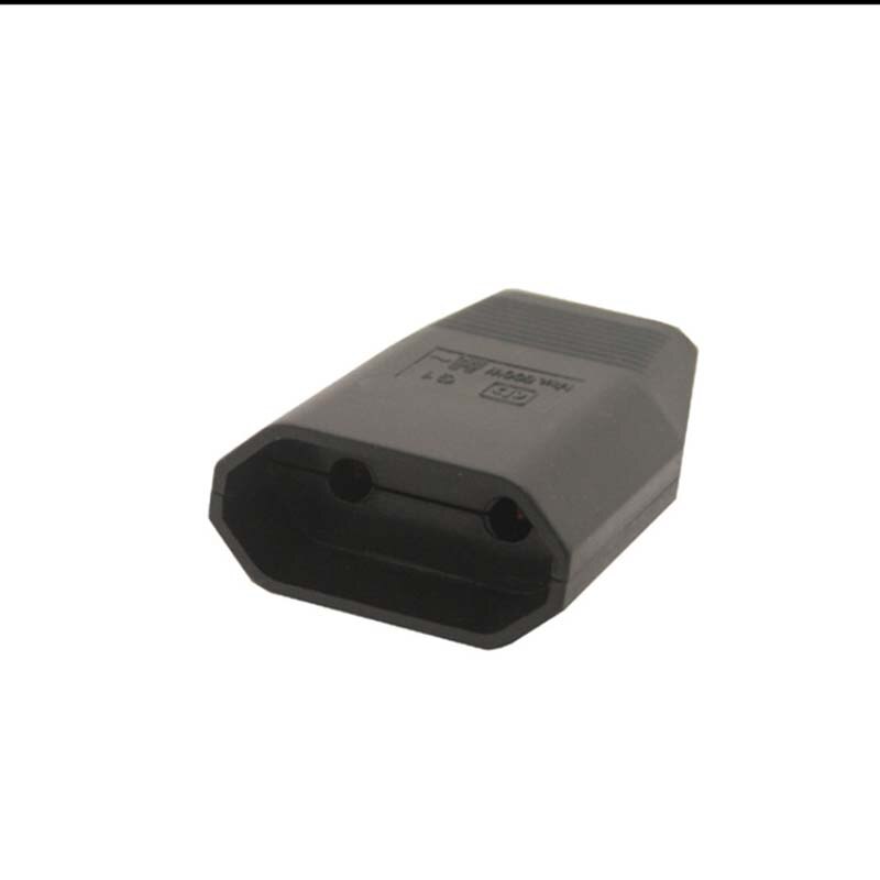Eu European Rewireable Outlet Electric Plug Socket 2 Pin Female Male Wiring Plugs and Sockets AC Power Connector Covertor: Black Socket