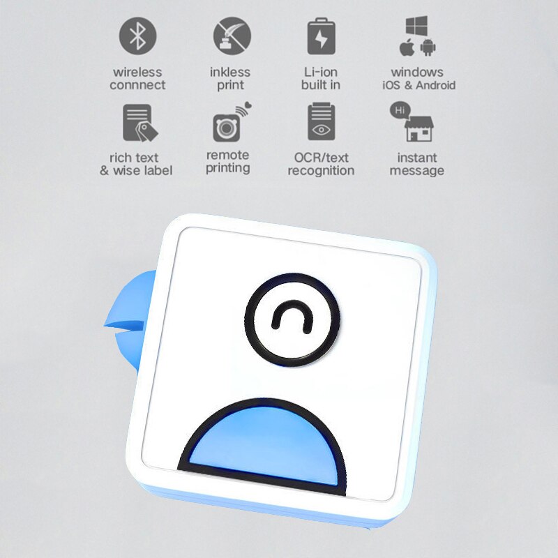 Poooli Mini Printer 230DPI - Bluetooth Pocket Thermal Printer for Photos & Receipts - Free App