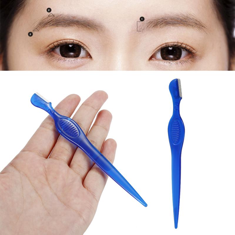Eyebrow Trimmer Hair Remover Facial Razor Blades Shaver Sharp Set Makeup Tool Kit Face Safety Eyebrow Shaper Shaver Random Color
