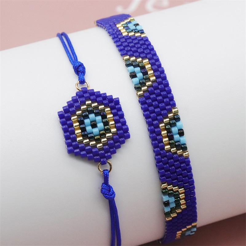Bluestar Turkse Evil Eye Armband Set Mode Bohemen Eye Sieraden Miyuki Pulseras Mujer Moda Kwastje Armband Voor Vrouwen