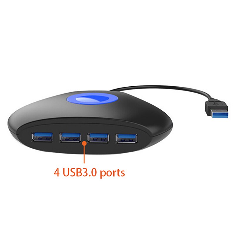 -4- havner usb 3.0 superspeed hub bærbar mini multiport usb reisedokkingstasjon usb forlenger til virksomhet pc/mac/bærbare datamaskiner