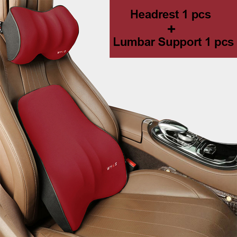 Car Lumbar Support Headrest Neck Pillow Support Universal Soft Neck Pillows Cushion Car Memory Foam Lumbar Pillow Back Support