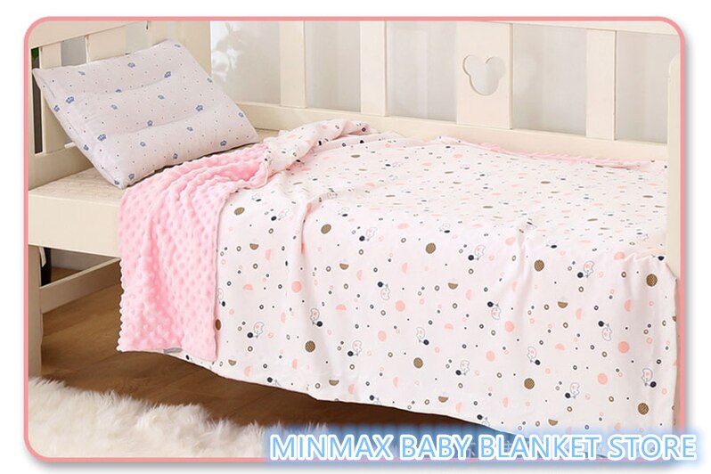 Couverture en coton imprimé de marque, couverture thermique douce en minky à pois pour tout-petits, couverture pour bébé, couvre-lit pour enfants, couette pour enfants: Éléphants / 70 x 100cm