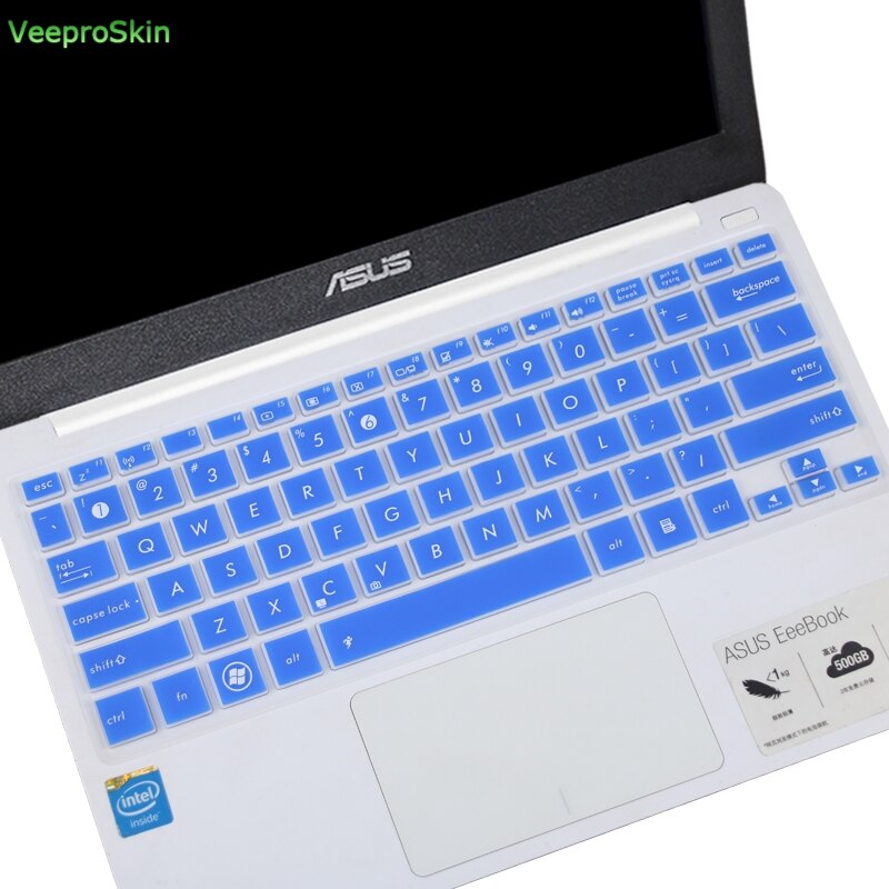 Laptop Toetsenbord Guard 11.6 Toetsenbord Cover Skin Voor Asus Vivobook E203M E203 E203Na Eeebook E203Ma E200Ha S200E E12 11'': blue