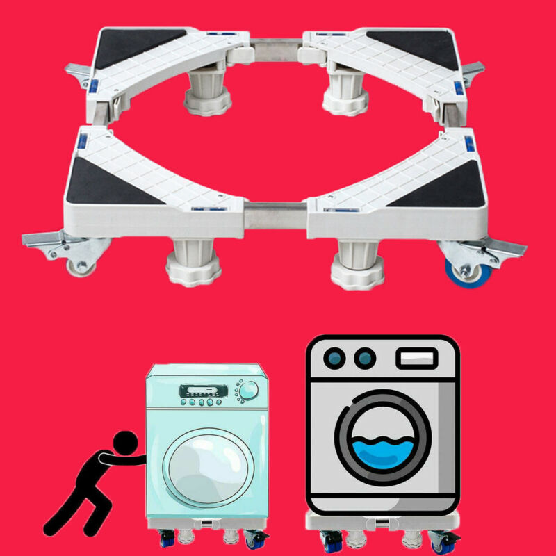 UK Adjustable Appliance Roller Mover Trolley Wheels Base Castors Washing Machine