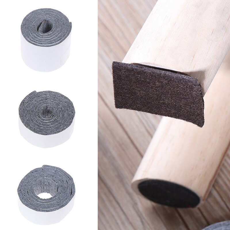 1 rulle skridsikker filt møbler benpude selvklæbende måtten gulvbeskytter slidbestandigt bord sofa benpuder stolbeslag 100cm