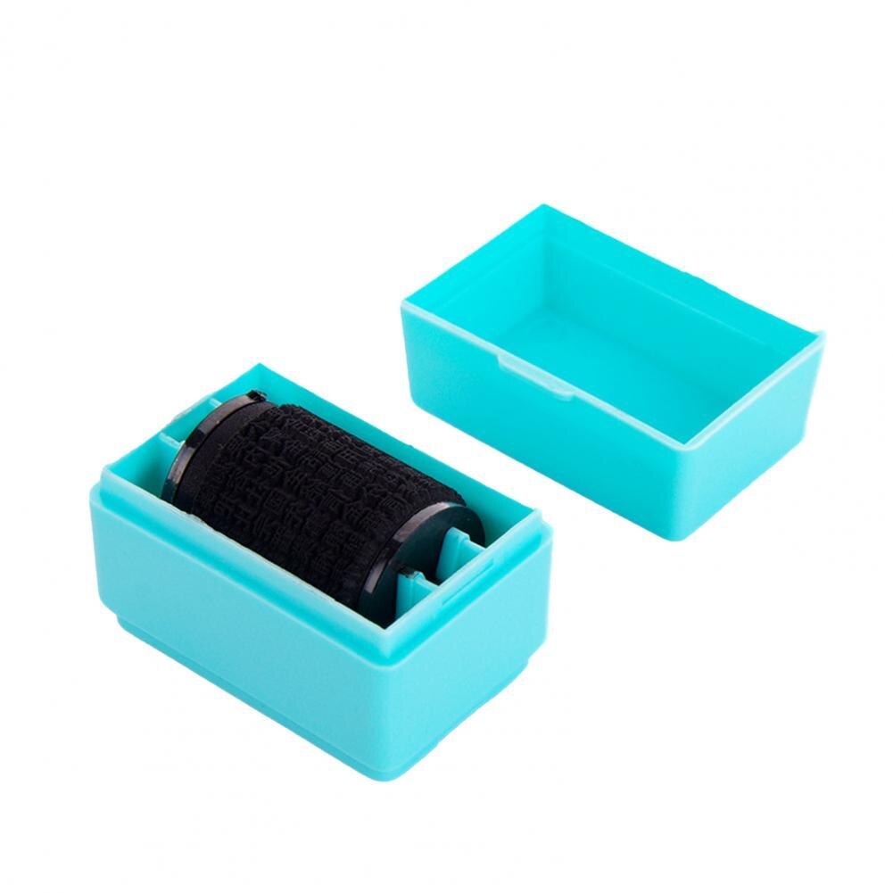 Delicate Useful Scroll Wheel Roller Stamps Effective Identity Theft Protection Stamp Convenient for Information:  Blue