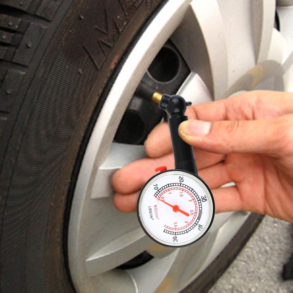 Auto Voertuig Motorfiets Dial Tire Gauge Meter Bandenspanning Meten Tool