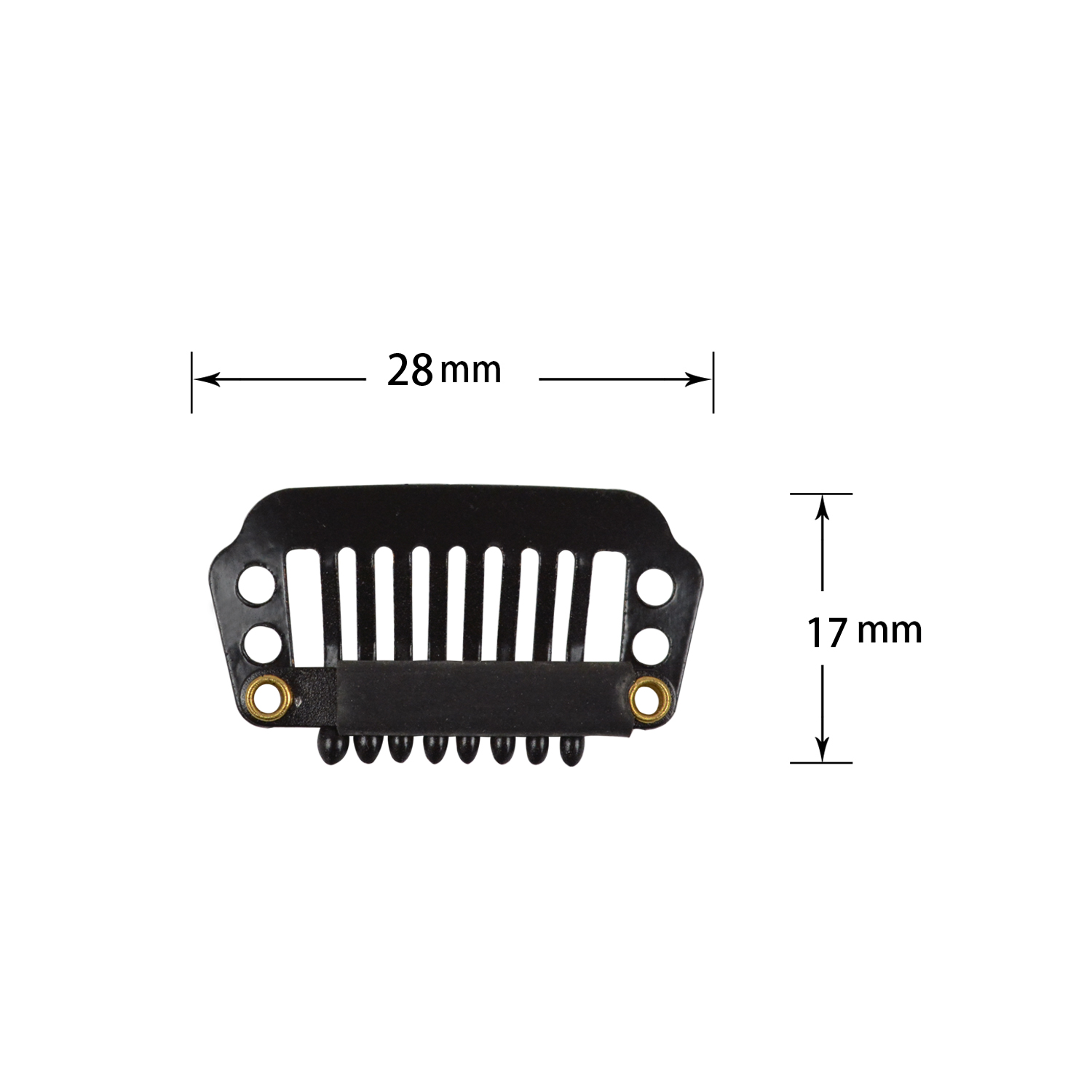 50 stk. hårklips for extensions, 28mm parykkklips for menneskehår, pannelugg, tilbehør til hårextensions, verktøy