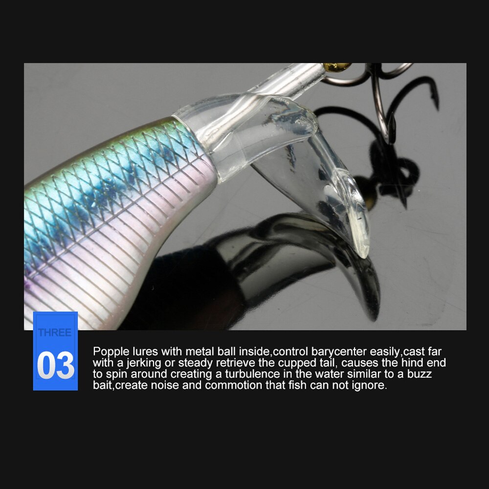BOTE 70mm 85mm Whopper Plopper Schwimm Rotierenden Schwanz Künstliche Harten Köder Angeln Lockt 5,8g 10,5g Harte köder Bass Lockt