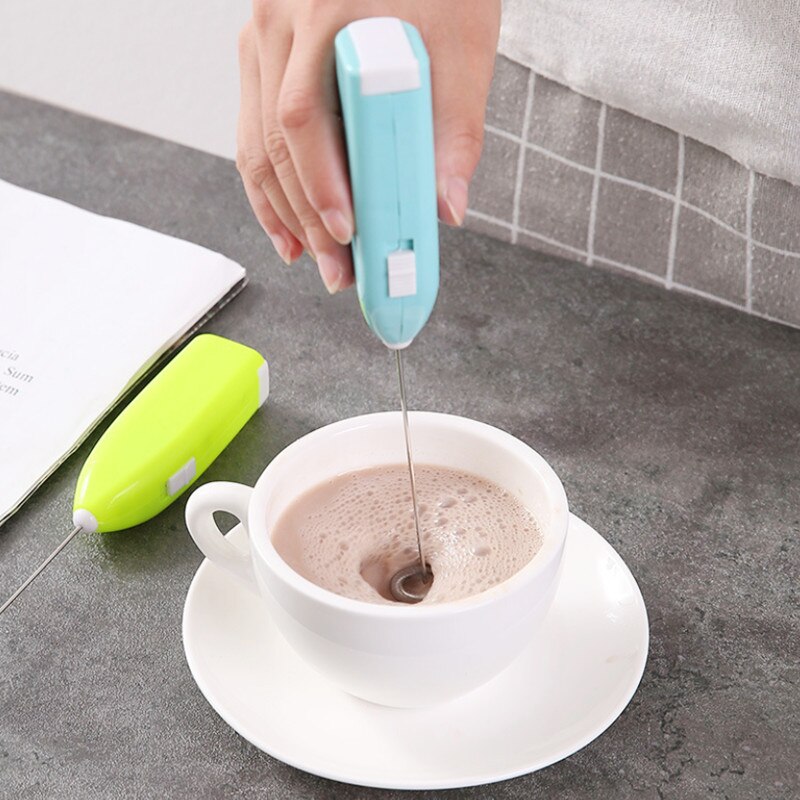 1PC Electric Milk Frother Egg Beater Kitchen Drink Foamer Whisk Mixer Stirrer Coffee Cappuccino Creamer Whisk Frothy Blend