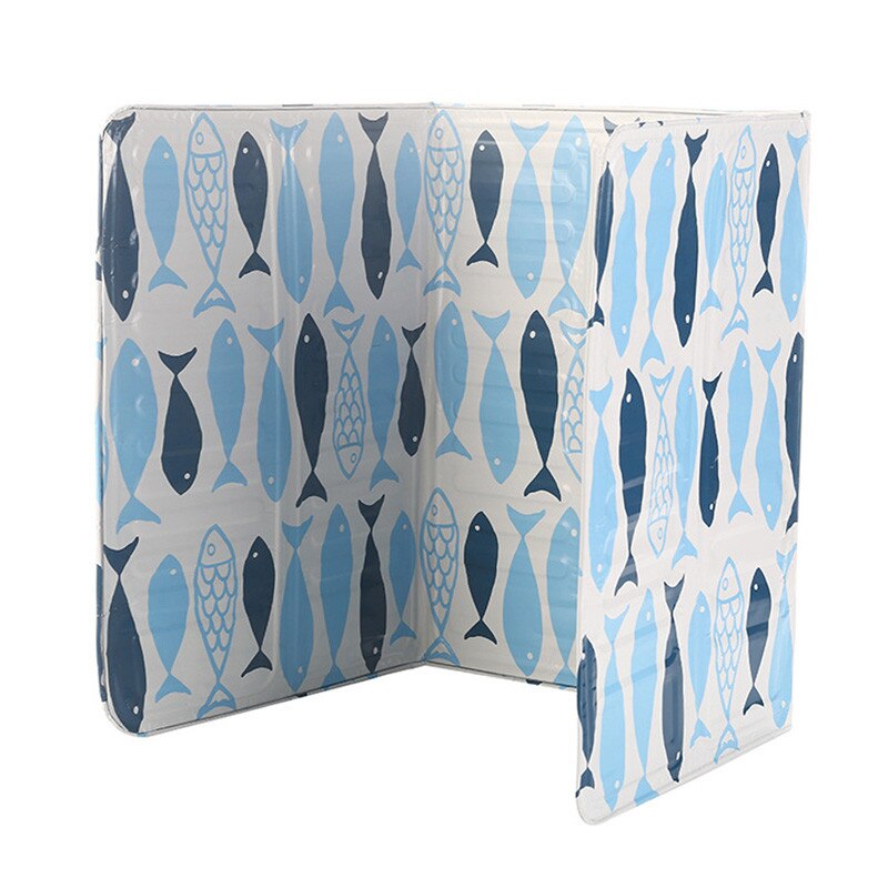 Aluminiumfolie Olie Blok Olie Barrière Specialiteit Gereedschap Fornuis Koken Anti-Spatten Olie Baffle Isolatie Keuken Gebruiksvoorwerpen: Light Blue