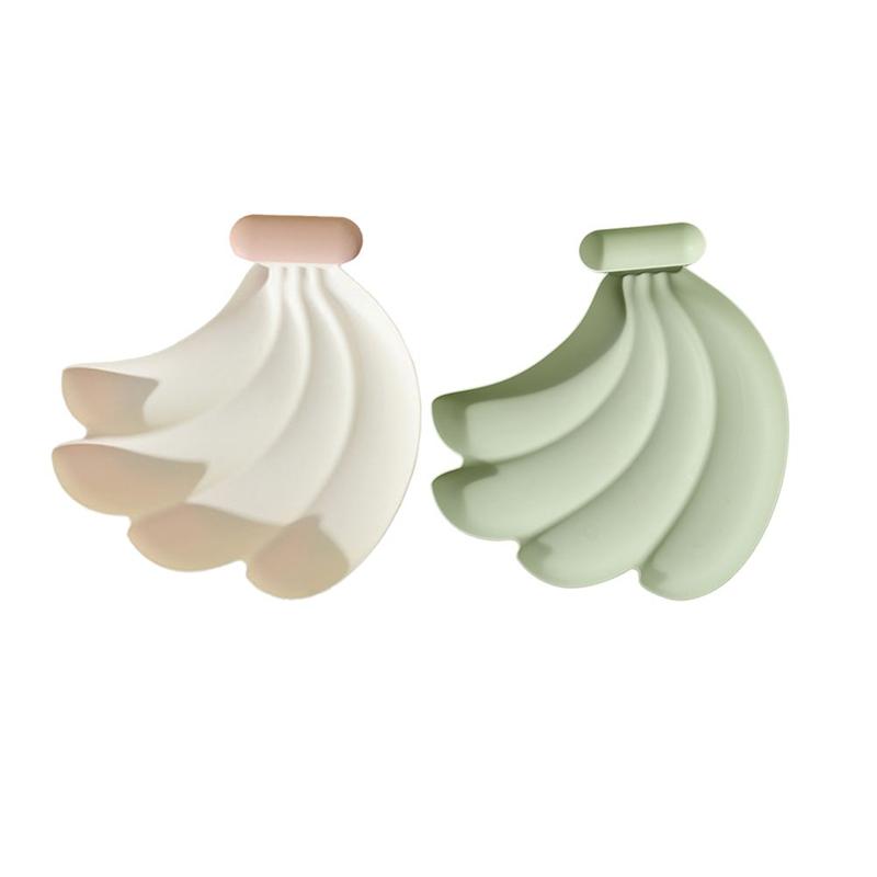 2 stk bananform snack tallerken snack fad tør frugt mad bakke husholdning plast serverings tallerken til hjemmet: Lysegrøn hvid