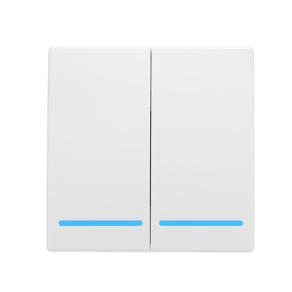 Interrupteur de lumière murale télécommande 3/2/1 Gang 86 Type panneau de commutation 433MHz sans fil APP RF télécommande émetteur: 2 gang