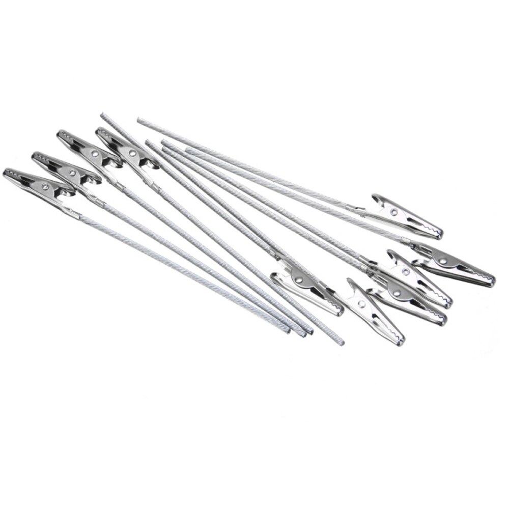 10pcs Metal Wire Alligator Clamp Long-tailed Alligator Iron Clip Clasp For Diy Card Photo Memo Clip Holder Place Card Holder