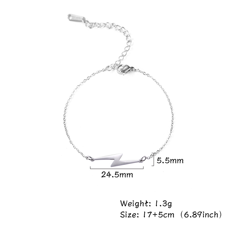 Pulseras simples de acero inoxidable para mujer, pulsera con colgante de brújula de rayo, joyería de lujo, pulsera de con dijes,