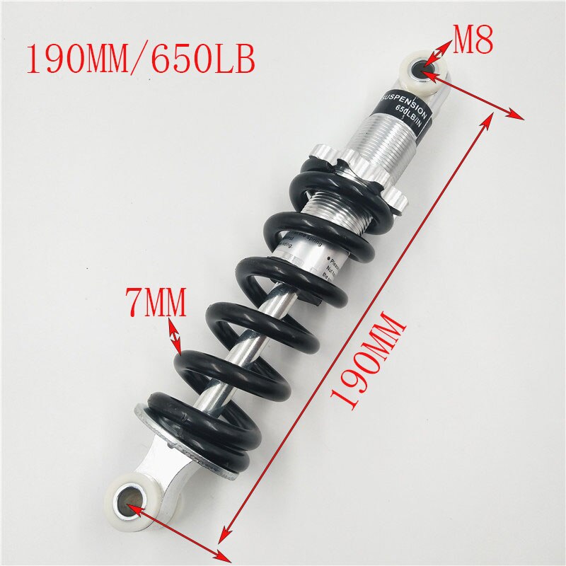 Hinten Suspension Schock 100 125 150 160 170 180 190 210MM für 47cc 49CC Super Minimoto ATV Quad elektrische roller Pocket Bike: 190MM (650LB)