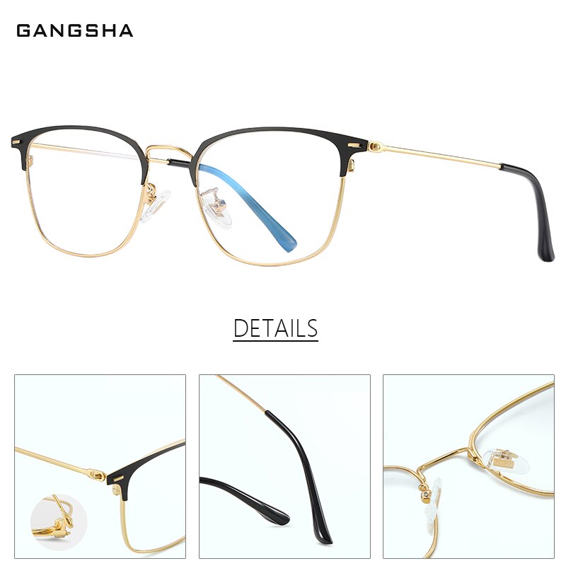 GANGSHA Anti Blue Rays Glasses Frame Women Computer Glasses Men Blue Light Coating Gaming Glasses Frame optical 9828
