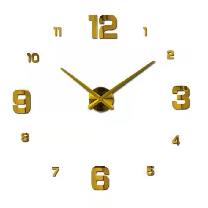 De pared grande reloj 3D DIY de aguja relojes espejo de acrílico relojes adhesivos sala de decoración del hogar, Europa horloge