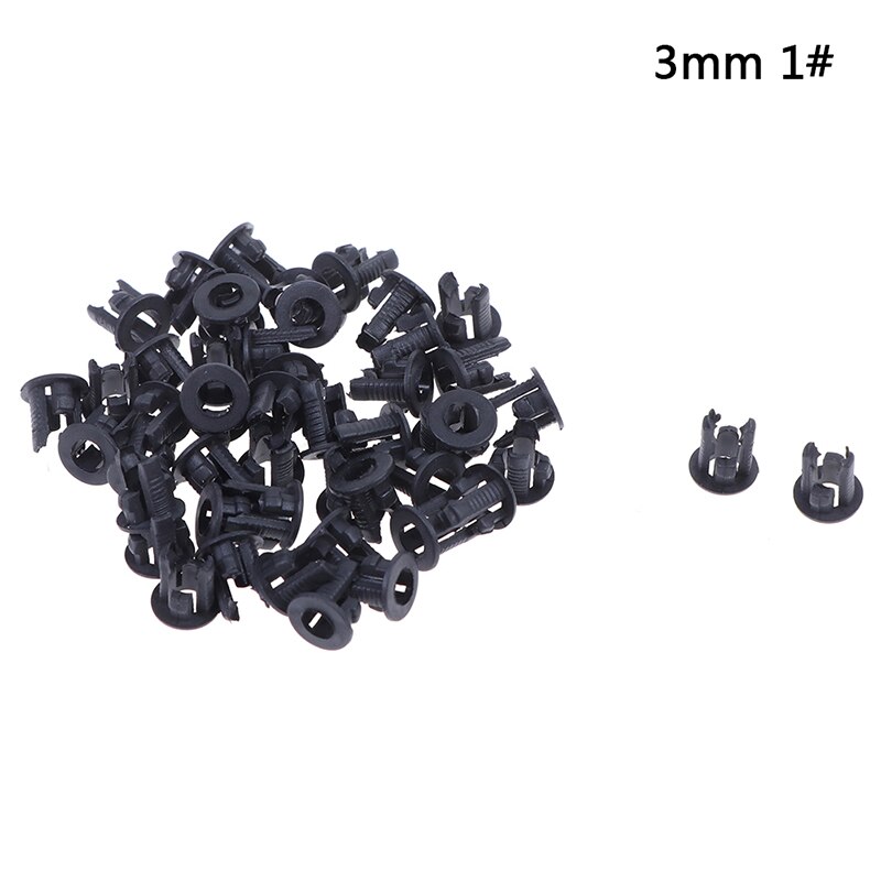 50pcs Useful Black Plastic 3mm 5mm Lamp LED Diode Holder Black Clip Bezel Socket Mount: A