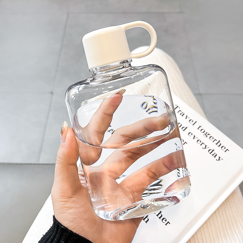 360 ml / 500 ml Tritan-materiaal Waterfles Milieuvriendelijk Duurzaam Schattig Mini Pocket Fles Lekvrije onbreekbare fles: WHITE / 401-500ml
