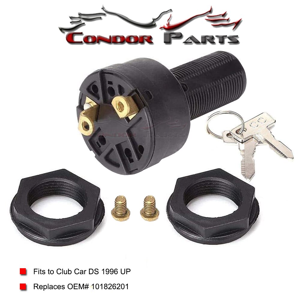 Condor Parts - Starter Switch For Club Car Precedent Golf Cart Ignition Switch Electric, 2004 Up. OEM# 102508601.: Club Car DS