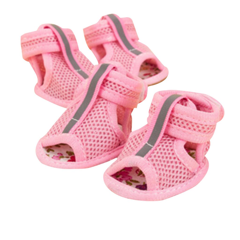 Dog Summer Shoes Breathable Mesh Shoes Dog Sandals Prevent Feet Anti-slip Shoes For Small Dog Puppies Footwear: B / XL