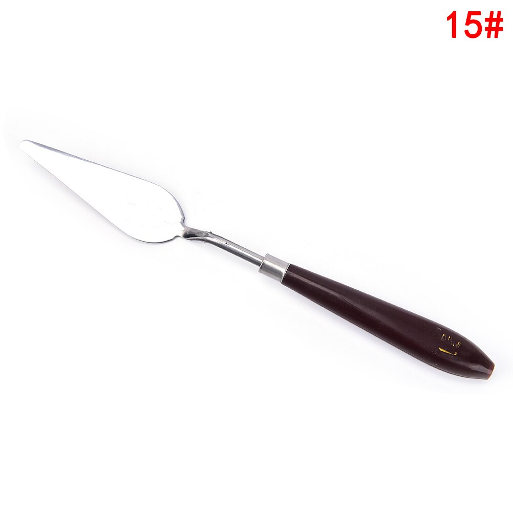 1 pièces inox peintures Palette grattoir spatule couteaux pour artiste huile Gouache peinture couteau lame outils: 15