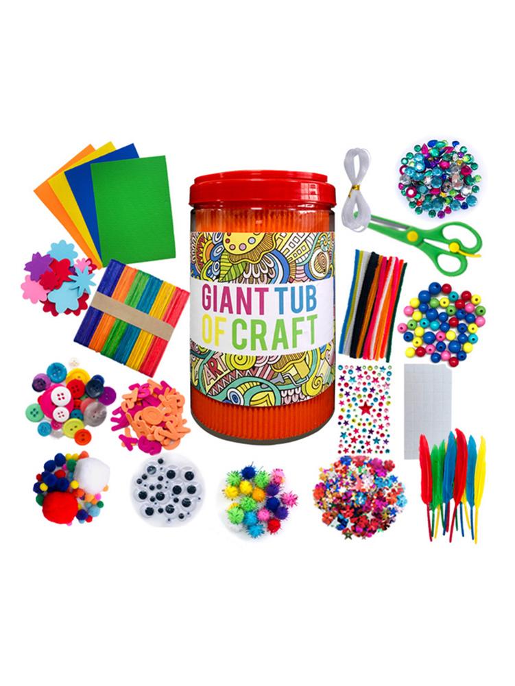 Mega Arts And Crafts Supplies DIY Pipe Cleaners Craft Art Supply Jar Kit DIY Handmade Material Package Material Combination