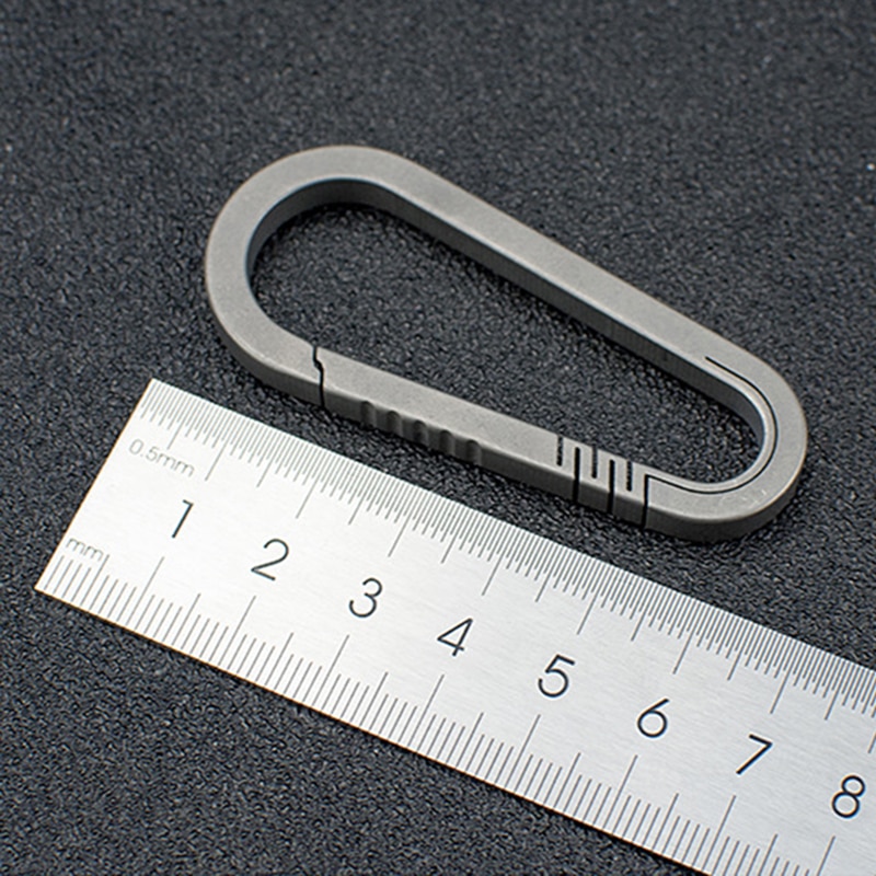 Titanium Legering Sleutelhanger Rugzak Lichtgewicht Opknoping Gesp Outdoor Karabijnhaak Roest-Proof Quick Rebound 4.6Cm/6.6Cm Optionele