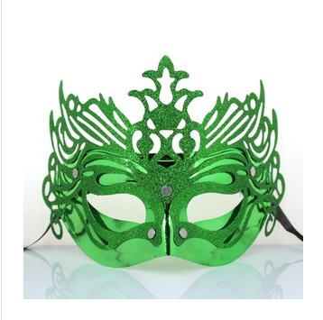 Bloemen Keizerskroon Phantom Venetiaanse Eye Masker Maskerade Vrouwen Prinses Kroon Filigraan Bruiloft Masker: green