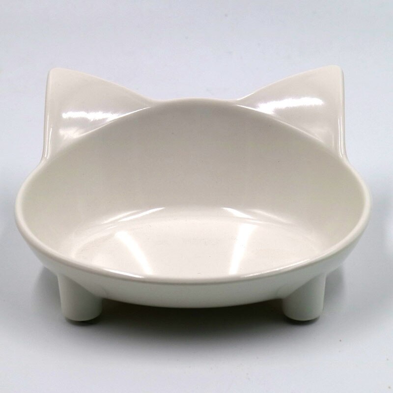 Cat Bowl Shallow Cat Bowl Non-Slip Cat Dish Wide Cat Feeding Bowl for Relief of Whisker Fatigue Pet Food &amp; Water Bowls for Dogs: white