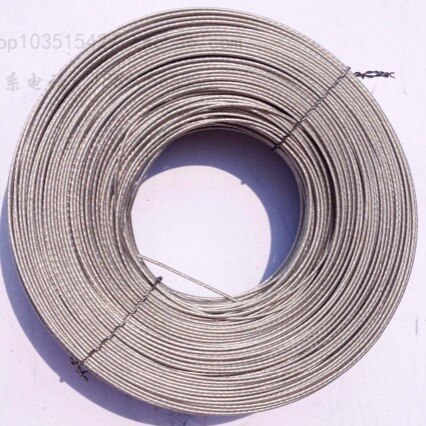 Un rollo de alambre de cobre aislado de goma de 7 hebras, diámetro de 0,6mm 60m por bobina, apto para sellado de metros: Plata