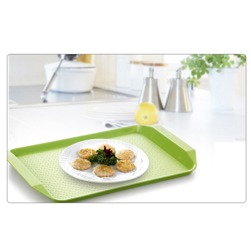 Bandeja de comida 1 Uds., bandeja de cafetería, bandeja de Café estándar, bandeja de servicio de cafetería, superficie Rectangular antideslizante de 17 pulgadas por 12 pulgadas