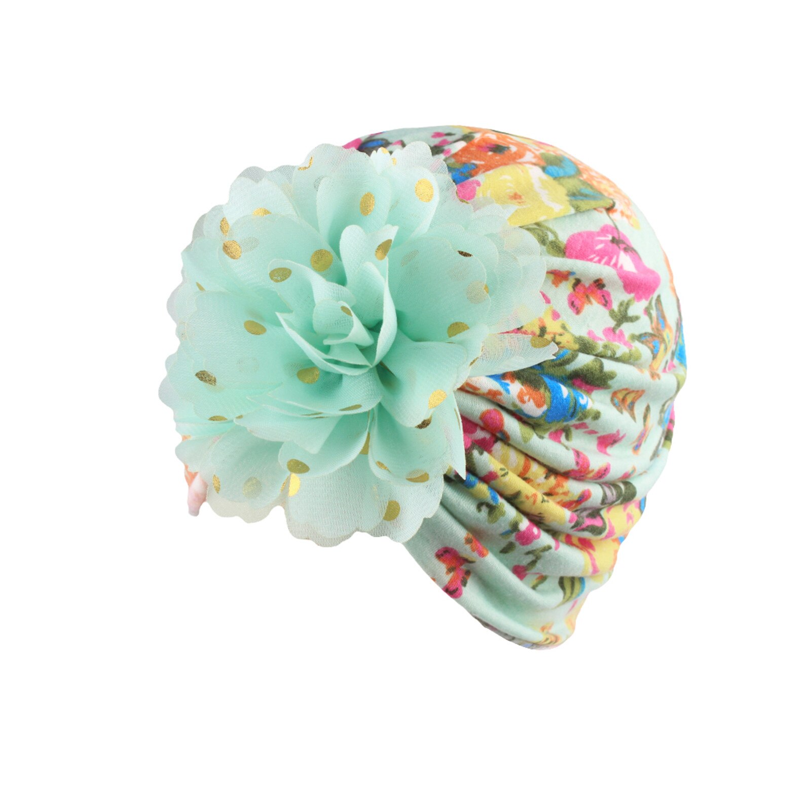 Sombrero con estampado de la India para niños, gorro con estampado de flores, capucha cálida, turbante, invierno, cálido, indio, ,