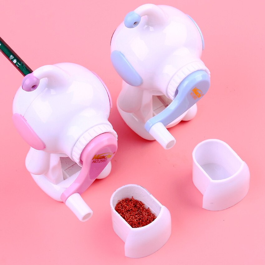 Afilador de lápices Manual Robot de dibujos animados para niños, con almohadillas antideslizantes, afilador de lápices para dibujar, bocetos y colorear