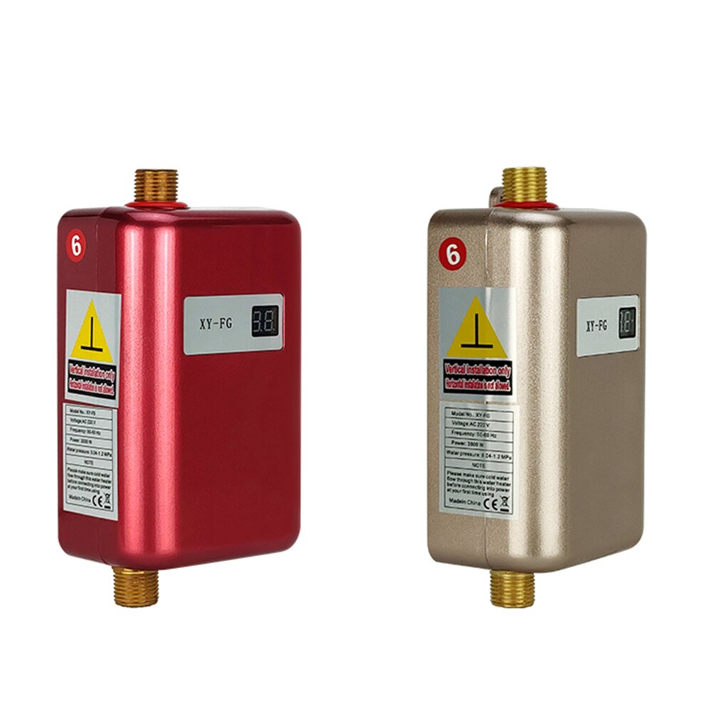 3800W Durchlauferhitzer Elektrische Heiße Dusche Mini Tankless Fluss Schnelle Heizung Edelstahl Wasser Heizung Küche Bad