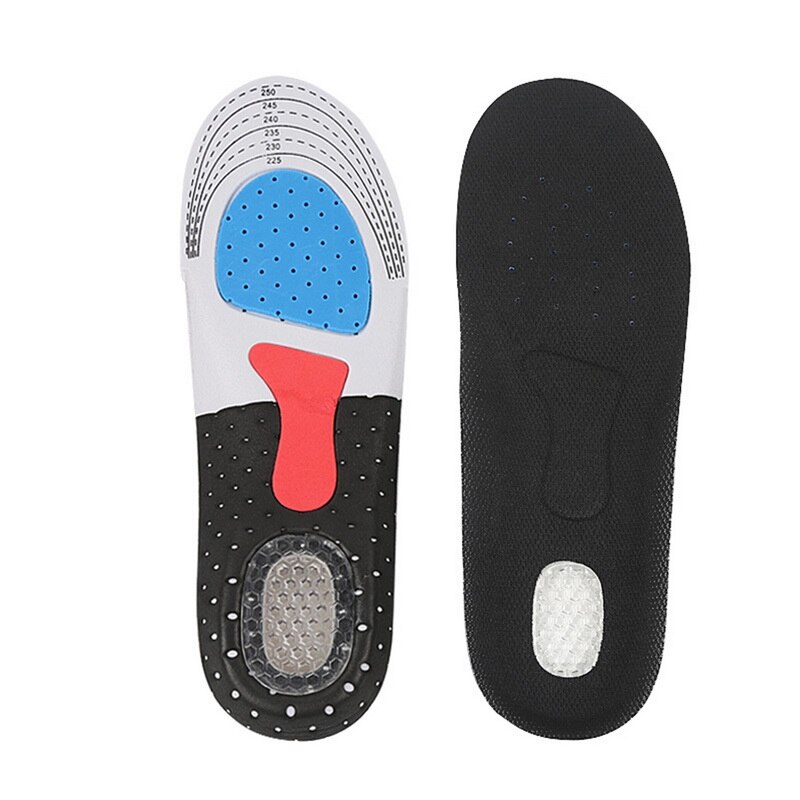 Plantillas de Gel de silicona para correr, para pies, hombre y mujer, almohadilla ortopédica, masajeador, absorción de impacto, soporte para arco: Black S 35-40